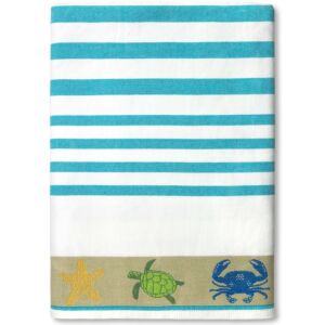 Vanguard FJ-5990 - Turquoise Oceanic Flat Woven Terry Jacquard Towel 36x70