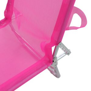 Portable AL Lounge Chair 4 Positions Pink REF 414701