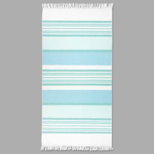 Nostalgic AF-1582 Mint Blue Flat Woven Terry with Fringe Towel 36x70