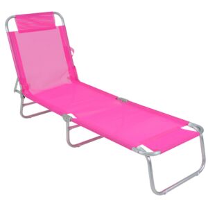 Portable AL Lounge Chair 4 Positions Pink REF 414701