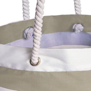 Canvas Stripes Beach Bag Sand