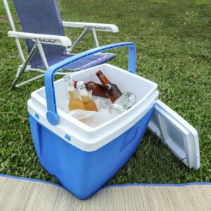 Plastic Cooler 30 QT Blue