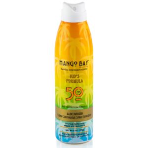 Mango Bay Aloe Infused Clear Continuous Spray KIDS SPF 50 6 fl oz