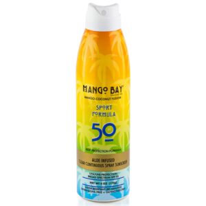 Mango Bay Aloe Infused Clear Continuous Spray SPORT SPF 50 6 fl oz