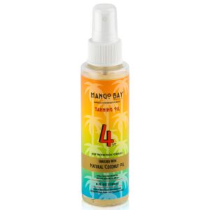 Mango Bay Tanning Oil SPF 4 Enriched Natural Coconut Oil 4fl oz