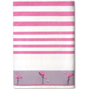 Vanguard FJ-5945 - Pink Flamingo Flat Woven Terry Jacquard Towel 36x70