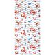 Nostalgic Prints AF-1536 Crustaceans Printed Flat Woven Terry with Fringe Towel 36x70